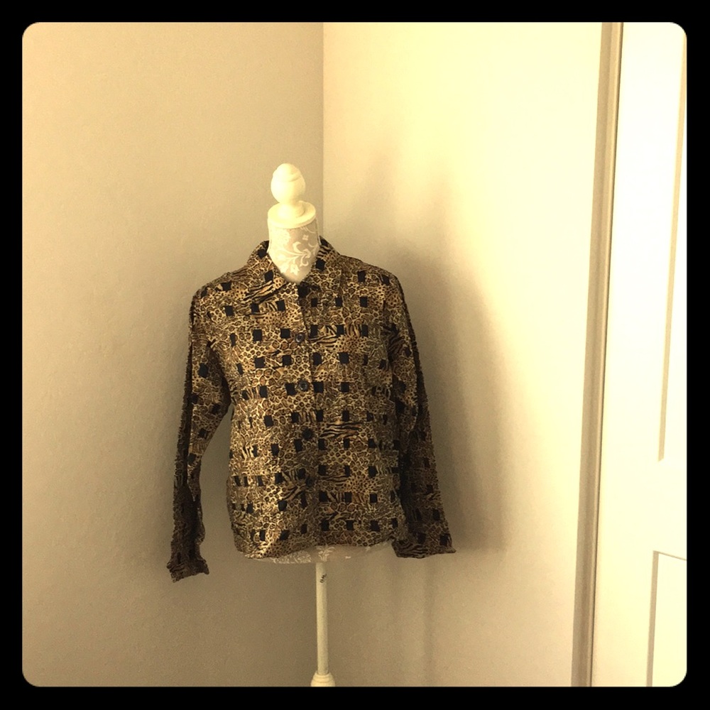 Brown and black lite jacket